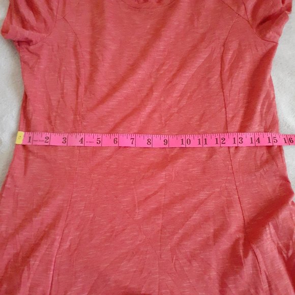 Toad&Co Women's Size Small Orange Windmere Fit and Flare Short Sleeve Dress - Picture 11 of 12